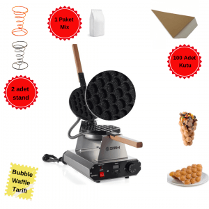 Bubble Waffle Makine Seti Granit