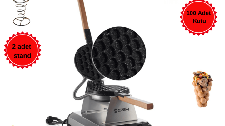 Eterna Bubble Waffle Makinesi kullanarak yapılan waffle'ların lezzetini ve kalitesini yansıtan bir görsel