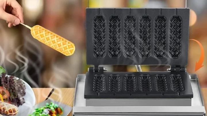 Farklı stick waffle makinelerinin fiyatlarının karşılaştırıldığı tablo ve ürün görselleri.